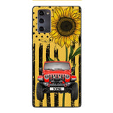 PERSONALIZED JEEP SUNFLOWER PHONECASE QTVQ0804