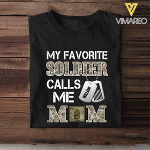 Personalized My Favorite U.S Soldier Calls Me Mom Tshirt Printed 22APR-MQ08