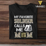 Personalized My Favorite U.S Soldier Calls Me Mom Tshirt Printed 22APR-MQ08