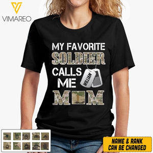 Personalized My Favorite U.S Soldier Calls Me Mom Tshirt Printed 22APR-MQ08