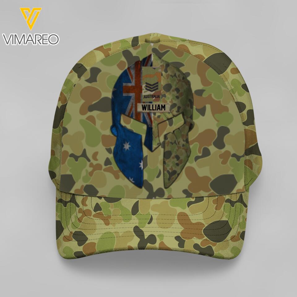 DH Personalized Australian Soldier Camo Peaked Cap Printed HQ0804