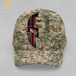 DH Personalized British Soldier Camo Peaked Cap Printed HQ0804