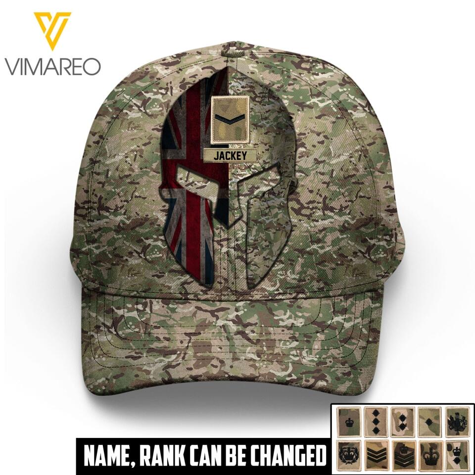 DH Personalized British Soldier Camo Peaked Cap Printed HQ0804