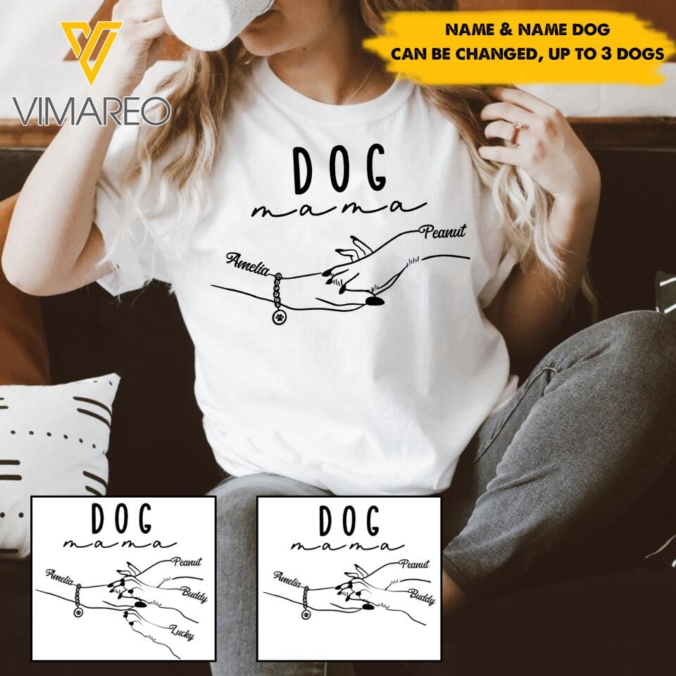 Personalized Dog Mama Tshirt Printed 22APR-HC13