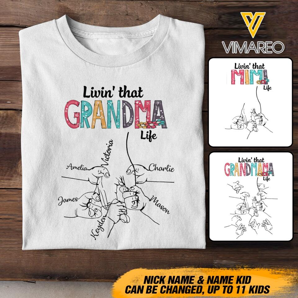 PERSONALIZED LIVIN THAT GRANDMA TSHIRT 3C 1304