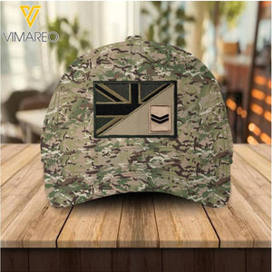 DH Personalized British Soldier Camo Peaked Cap Printed DT1304