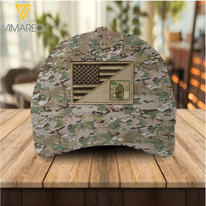 DH Personalized U.S Soldier Camo Peaked Cap Printed DT1304