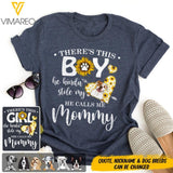 PERSONALIZED THERE IS THIS DOG BOY OR GIRL STOLE MY HEART TSHIRT QTDT1404