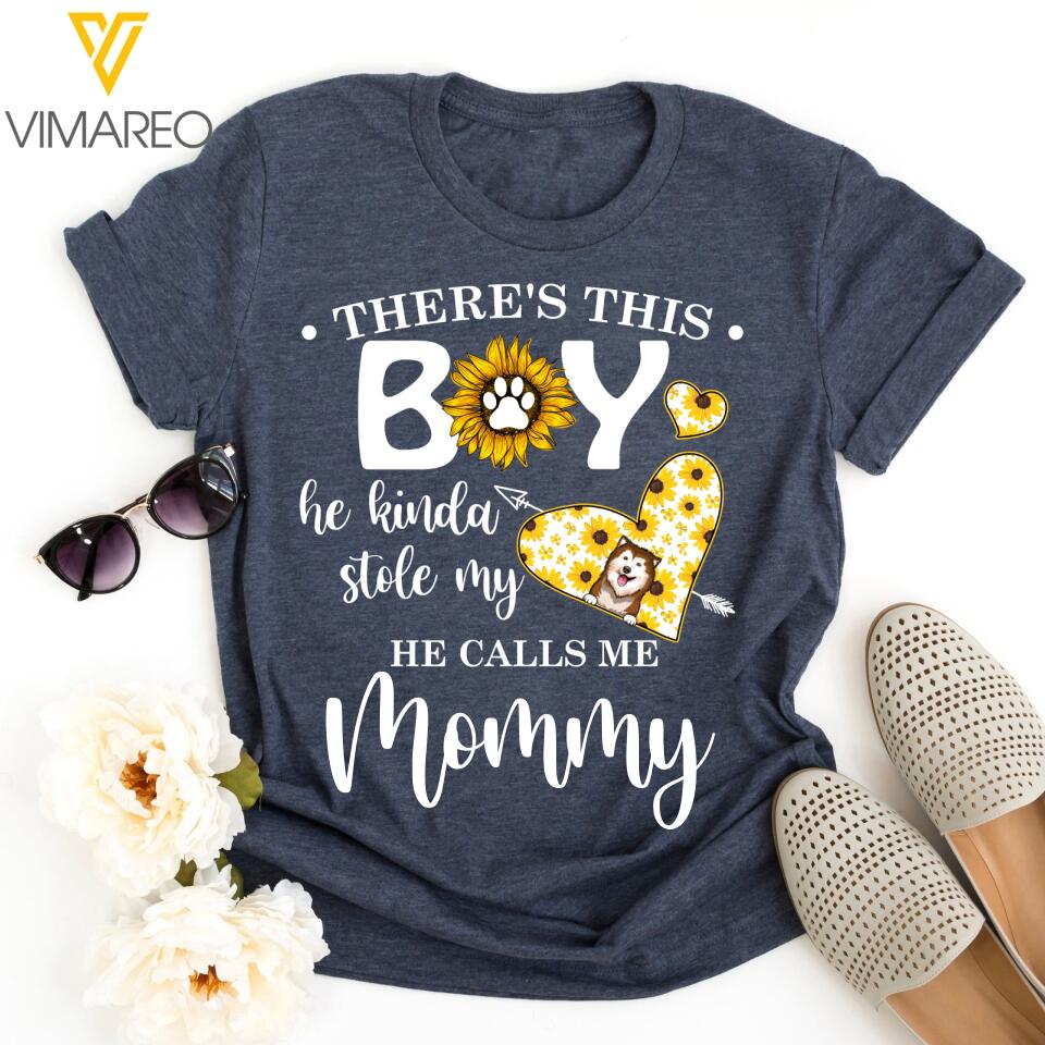 PERSONALIZED THERE IS THIS DOG BOY OR GIRL STOLE MY HEART TSHIRT QTDT1404