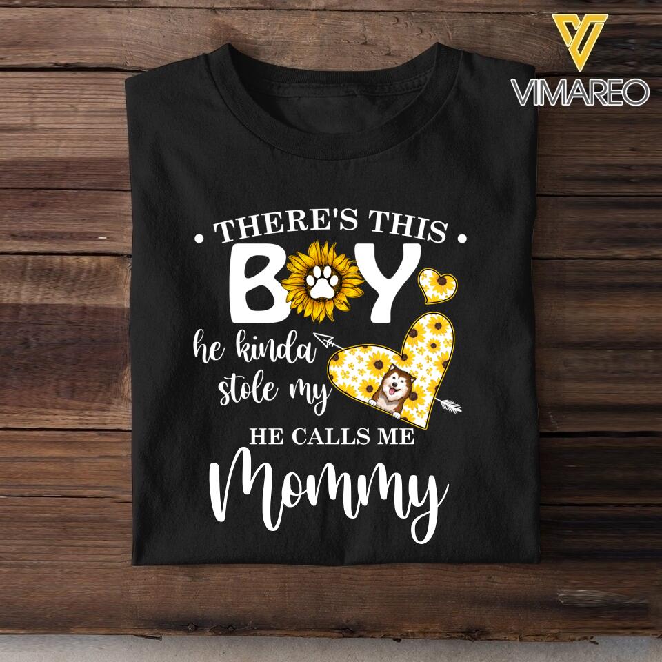 PERSONALIZED THERE IS THIS DOG BOY OR GIRL STOLE MY HEART TSHIRT QTDT1404