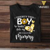 PERSONALIZED THERE IS THIS DOG BOY OR GIRL STOLE MY HEART TSHIRT QTDT1404