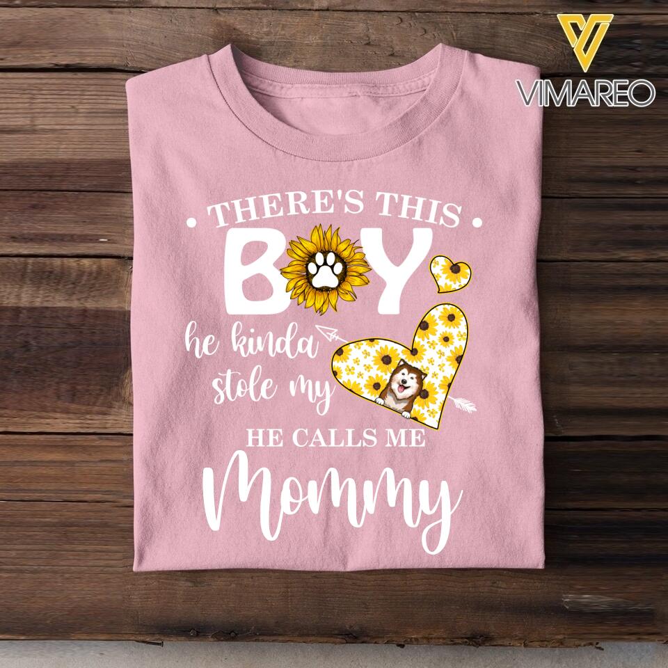 PERSONALIZED THERE IS THIS DOG BOY OR GIRL STOLE MY HEART TSHIRT QTDT1404