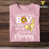 PERSONALIZED THERE IS THIS DOG BOY OR GIRL STOLE MY HEART TSHIRT QTDT1404