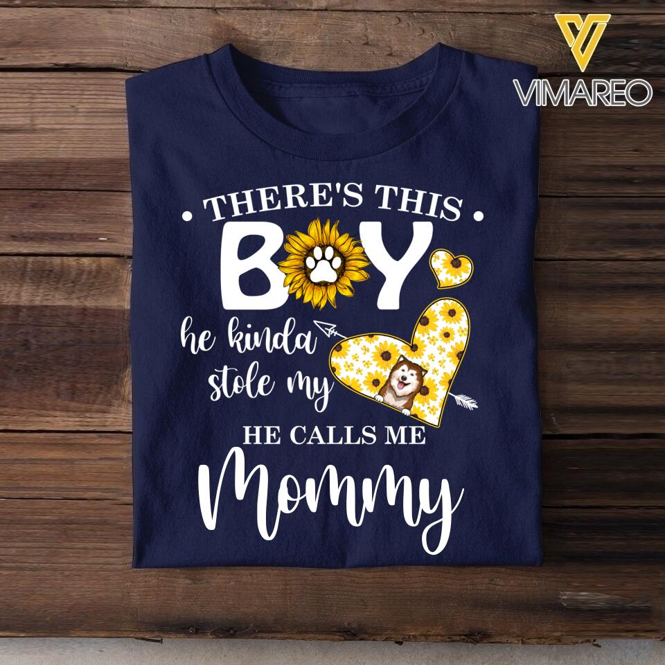 PERSONALIZED THERE IS THIS DOG BOY OR GIRL STOLE MY HEART TSHIRT QTDT1404
