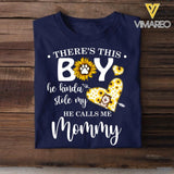 PERSONALIZED THERE IS THIS DOG BOY OR GIRL STOLE MY HEART TSHIRT QTDT1404