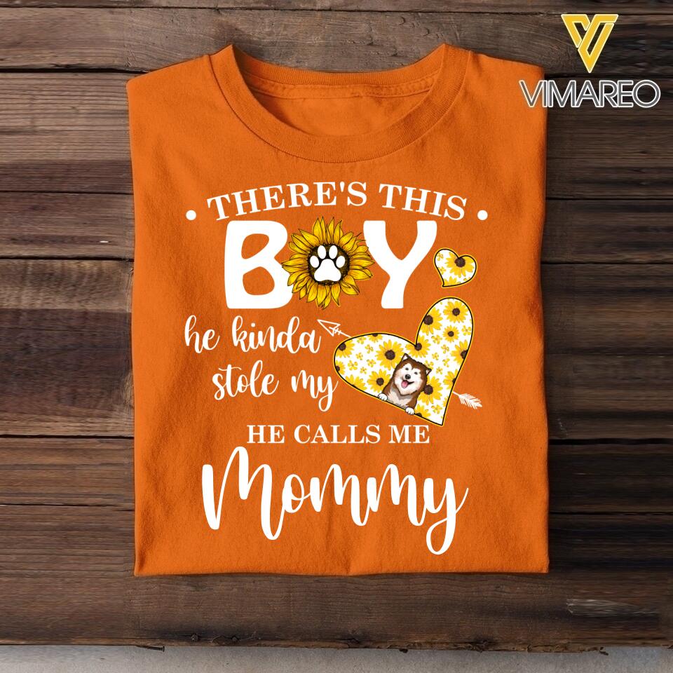 PERSONALIZED THERE IS THIS DOG BOY OR GIRL STOLE MY HEART TSHIRT QTDT1404