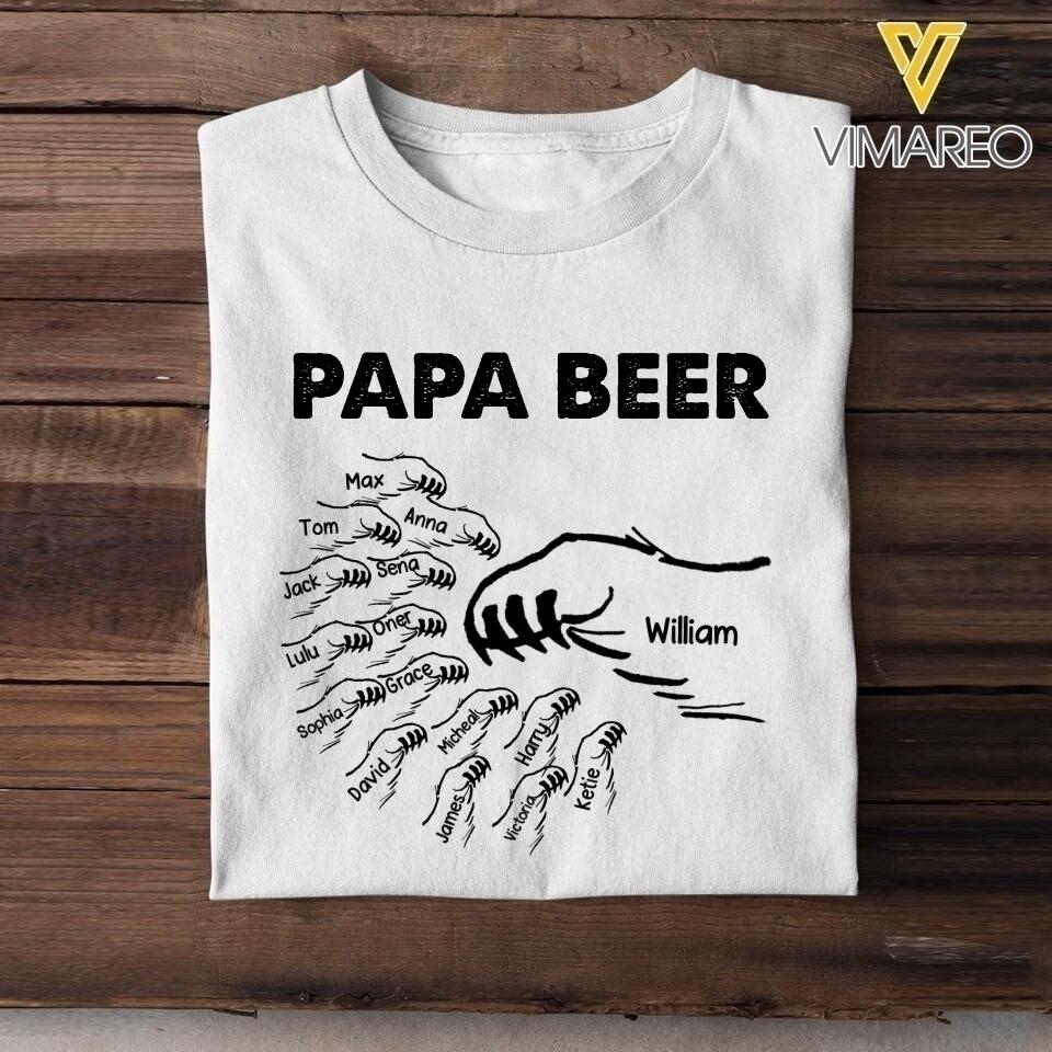 Personalized Papa Beer Tshirt Printed 22APR-LN14