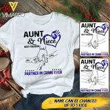 Personalized Auntie and Niece or Nephew Partner In Crime Tshirt QTDT1604