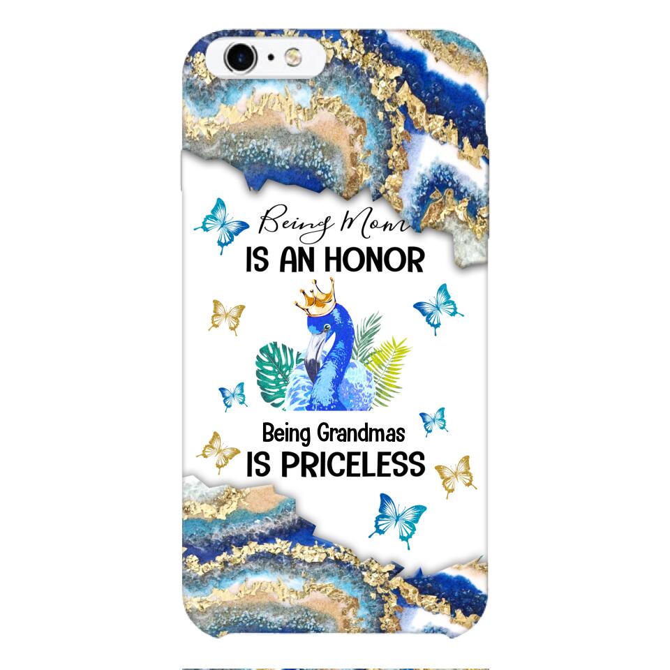 PERSONALIZED BEING MOM IS AN HONOR BEING GRANDMAS IS PRICELESS PHONECASE QTVQ1604