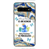 PERSONALIZED BEING MOM IS AN HONOR BEING GRANDMAS IS PRICELESS PHONECASE QTVQ1604