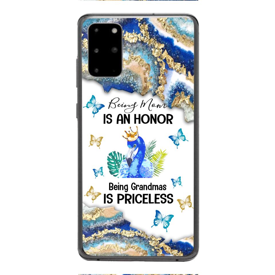 PERSONALIZED BEING MOM IS AN HONOR BEING GRANDMAS IS PRICELESS PHONECASE QTVQ1604