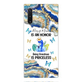 PERSONALIZED BEING MOM IS AN HONOR BEING GRANDMAS IS PRICELESS PHONECASE QTVQ1604