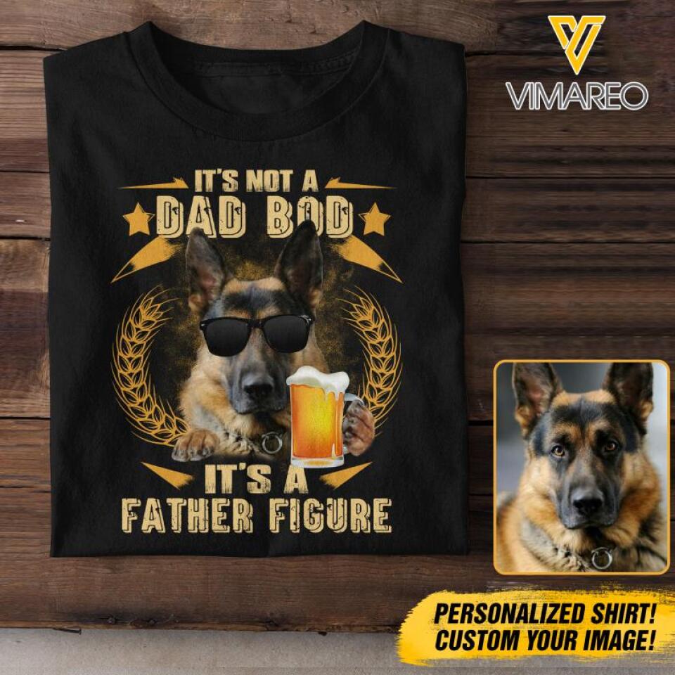 Personalized German Shepherd Dog Father Figure Tshirt Printed QTDT1604