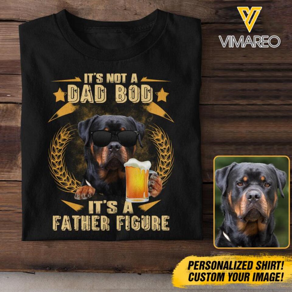 Personalized Rottweiler Dog Father Figure Tshirt Printed QTDT1604