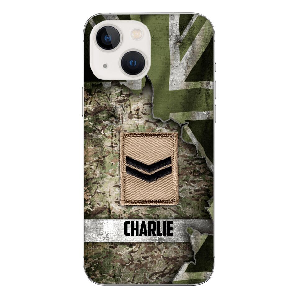 DH Personalized British Soldier Phone Case Printed HQ1804