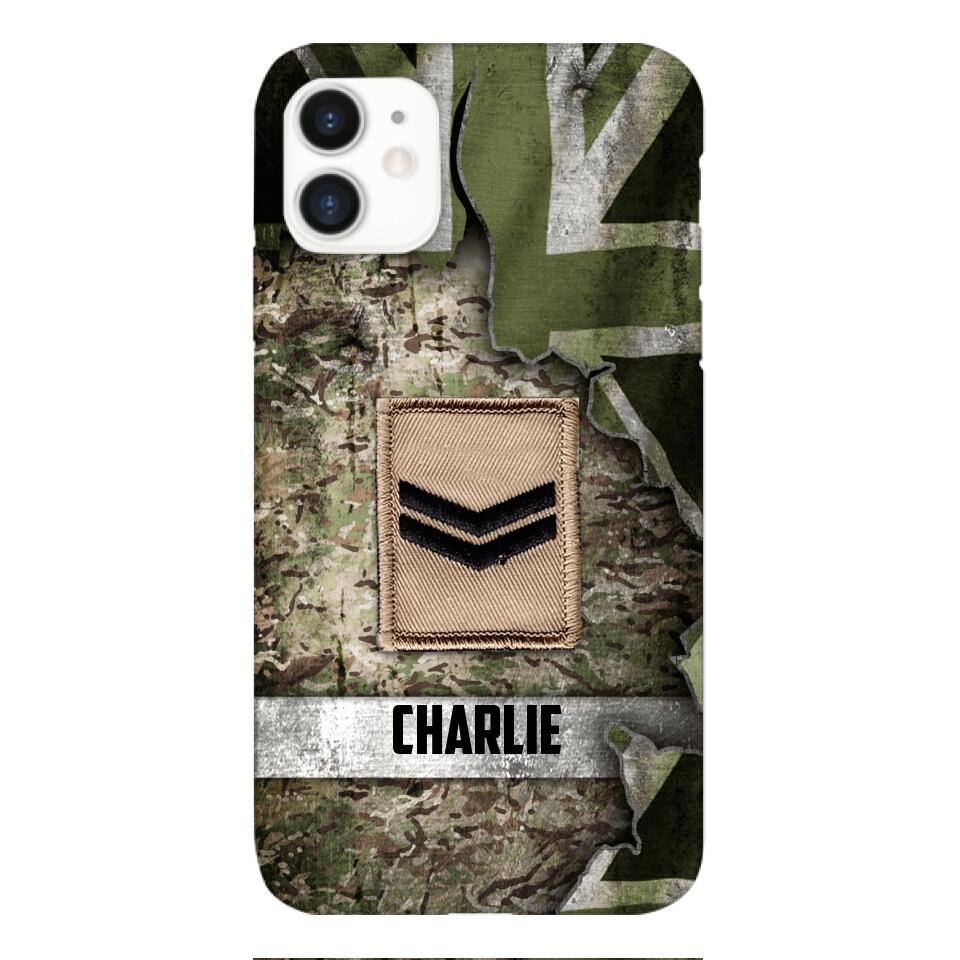 DH Personalized British Soldier Phone Case Printed HQ1804