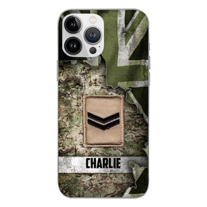 DH Personalized British Soldier Phone Case Printed HQ1804