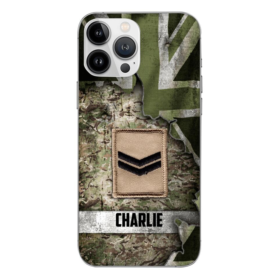 DH Personalized British Soldier Phone Case Printed HQ1804