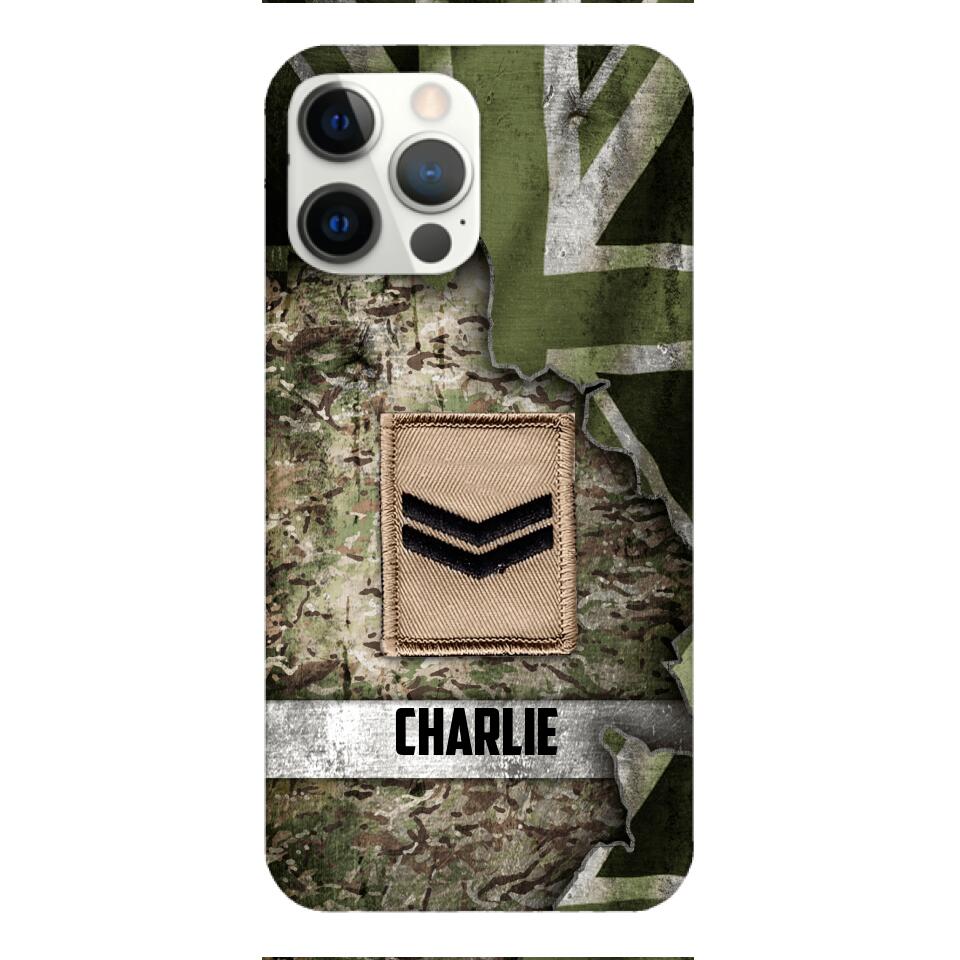 DH Personalized British Soldier Phone Case Printed HQ1804