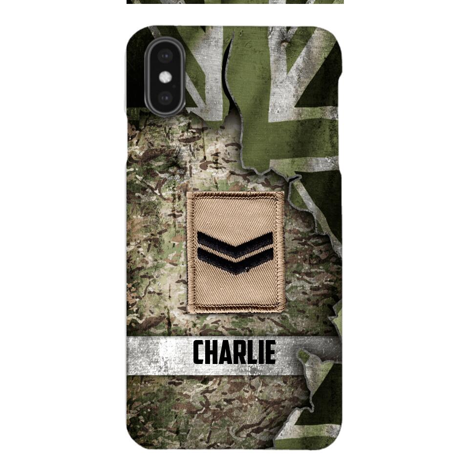 DH Personalized British Soldier Phone Case Printed HQ1804