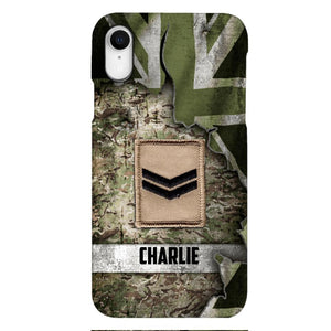 DH Personalized British Soldier Phone Case Printed HQ1804