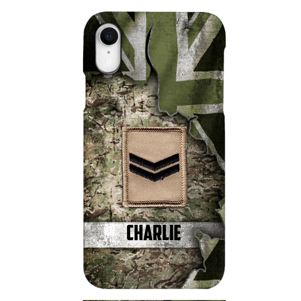 DH Personalized British Soldier Phone Case Printed HQ1804