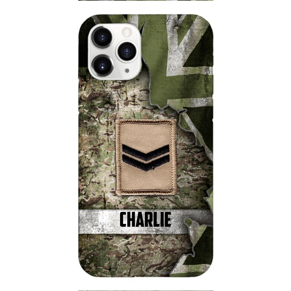DH Personalized British Soldier Phone Case Printed HQ1804