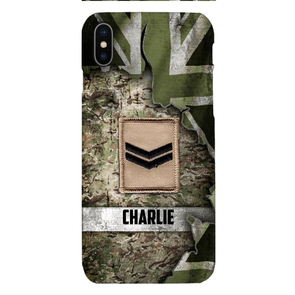DH Personalized British Soldier Phone Case Printed HQ1804