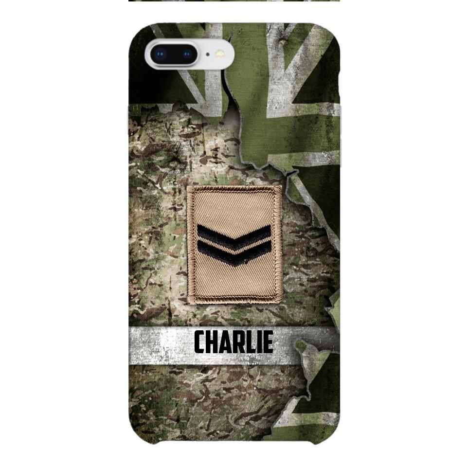 DH Personalized British Soldier Phone Case Printed HQ1804