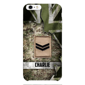 DH Personalized British Soldier Phone Case Printed HQ1804