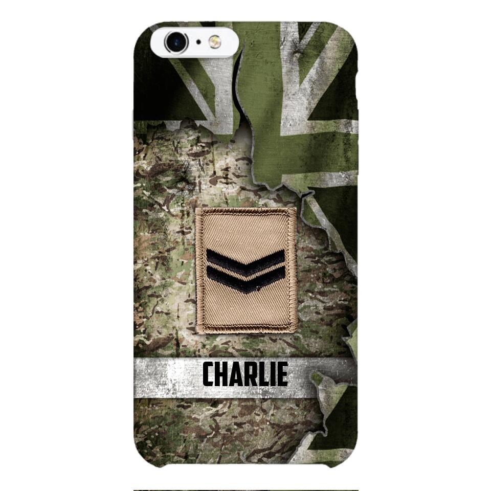 DH Personalized British Soldier Phone Case Printed HQ1804