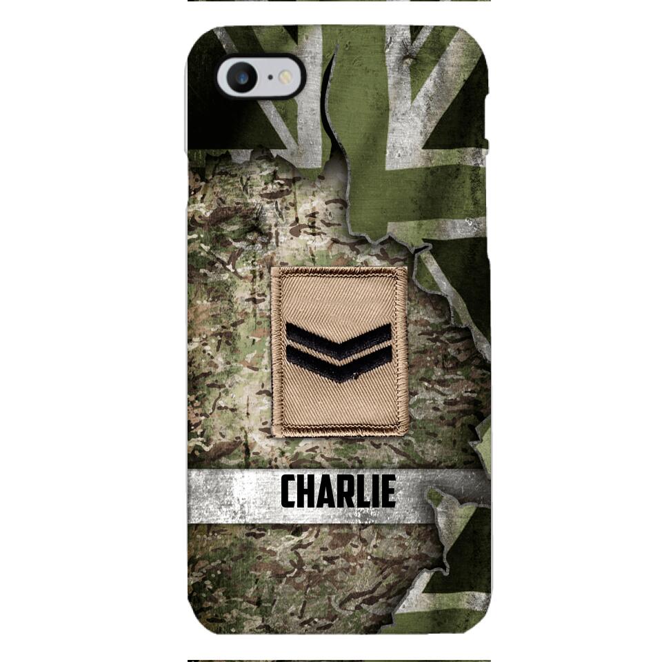 DH Personalized British Soldier Phone Case Printed HQ1804