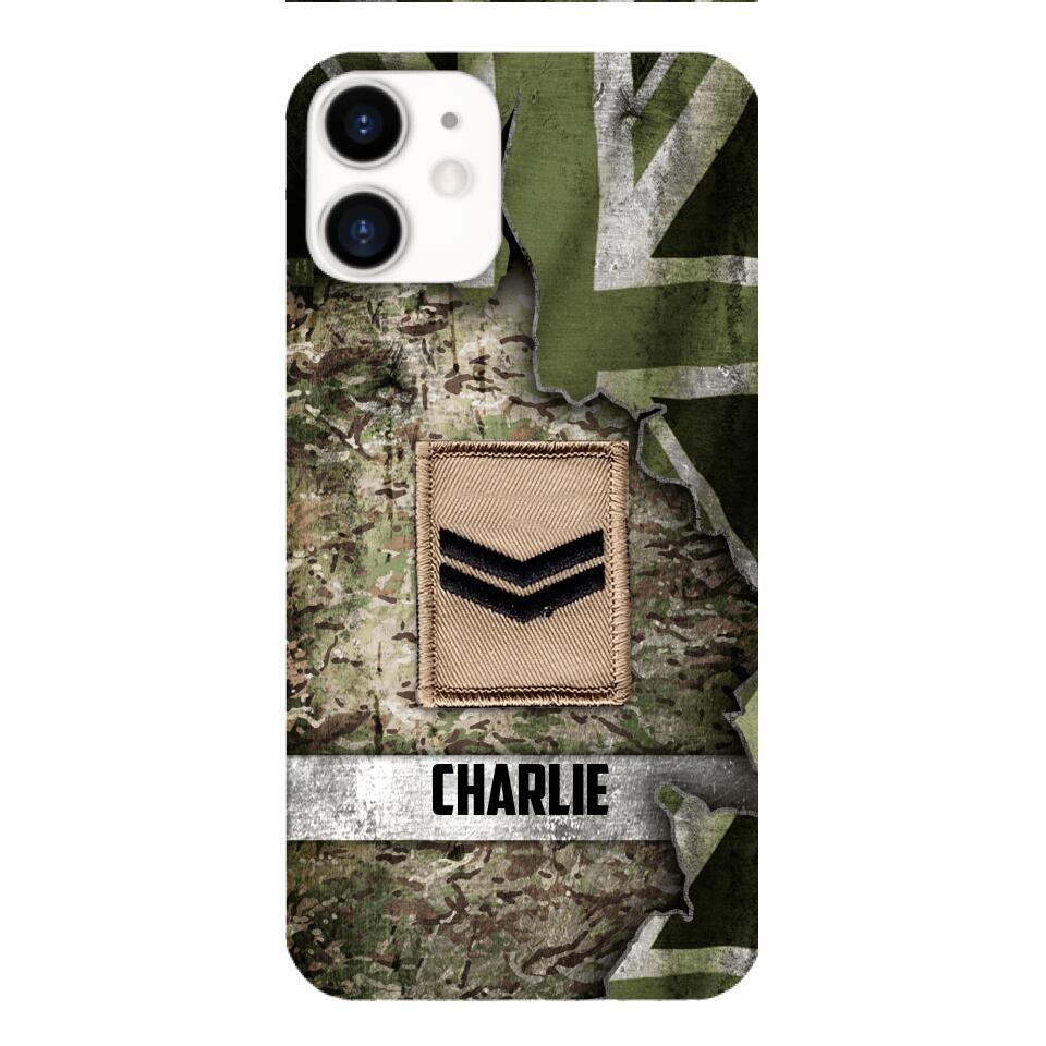 DH Personalized British Soldier Phone Case Printed HQ1804