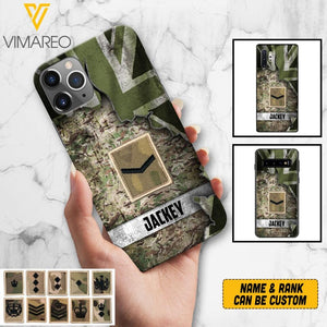 DH Personalized British Soldier Phone Case Printed HQ1804