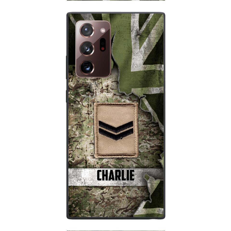 DH Personalized British Soldier Phone Case Printed HQ1804