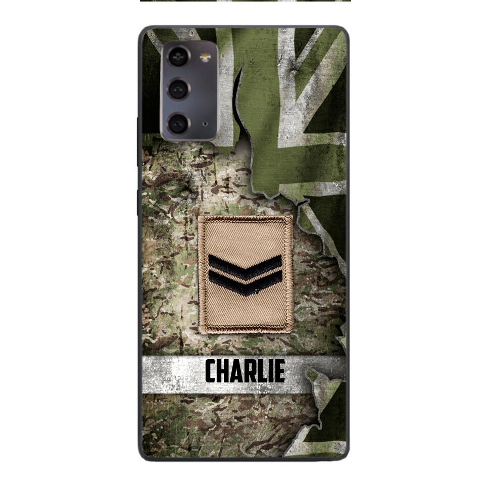 DH Personalized British Soldier Phone Case Printed HQ1804