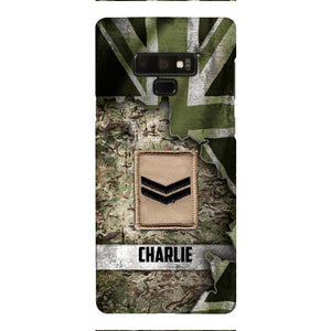 DH Personalized British Soldier Phone Case Printed HQ1804