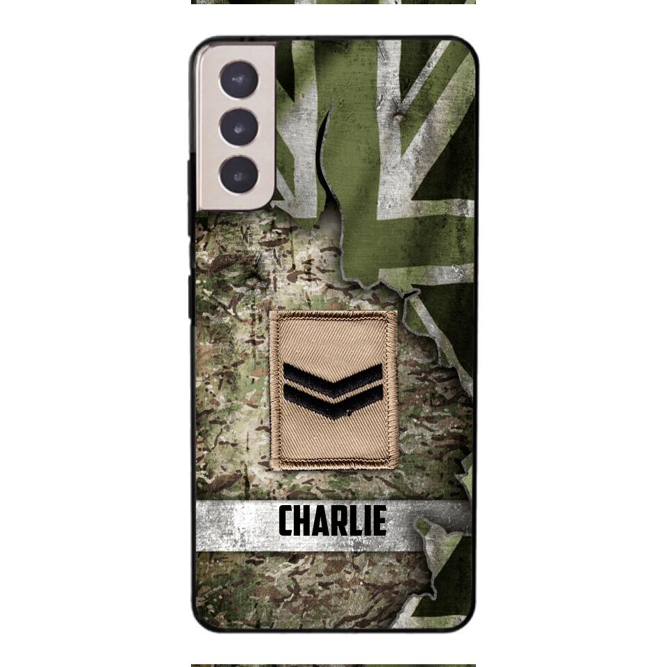 DH Personalized British Soldier Phone Case Printed HQ1804