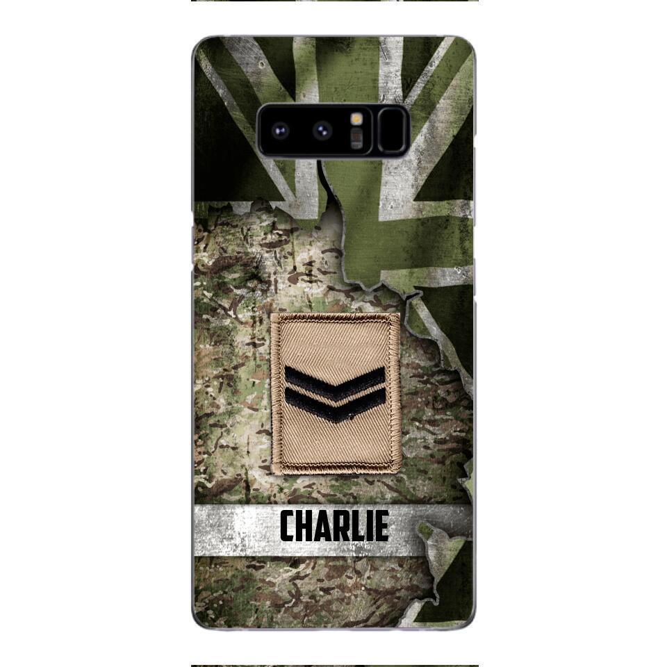 DH Personalized British Soldier Phone Case Printed HQ1804