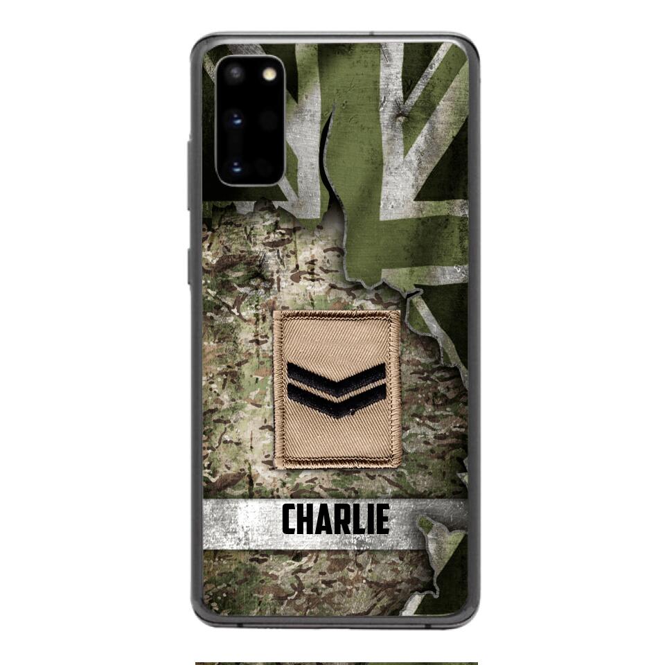 DH Personalized British Soldier Phone Case Printed HQ1804